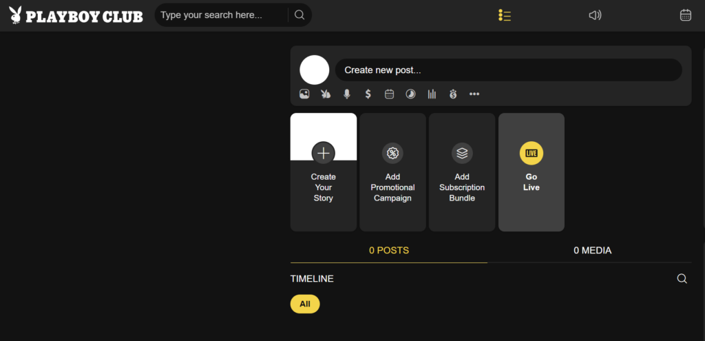 open the live interface on the playboy club